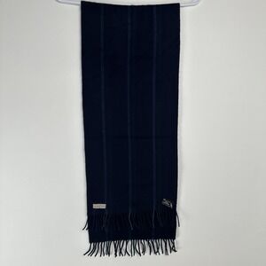 The Scotch House Cashmere Scarf Blue Green Striped Heritage Old Money Scotland